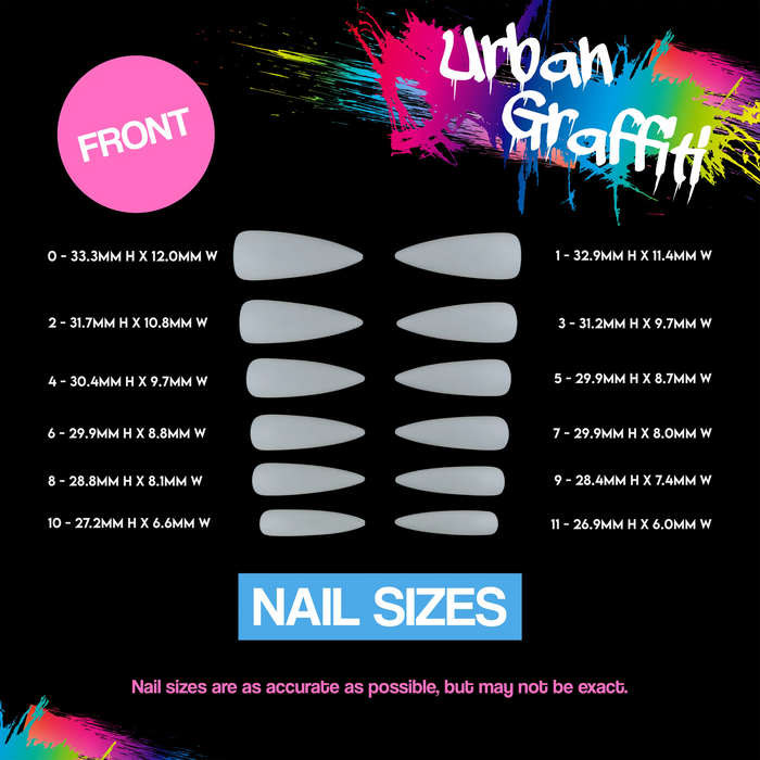 Urban Graffiti JP-003 Stiletto Nail Tips - 550   Naio Nails