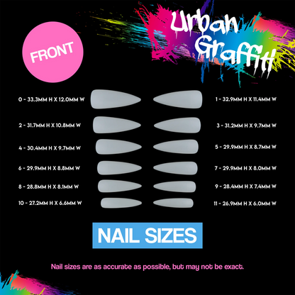 Urban Graffiti JP-003 Stiletto Nail Tips - 550   Naio Nails