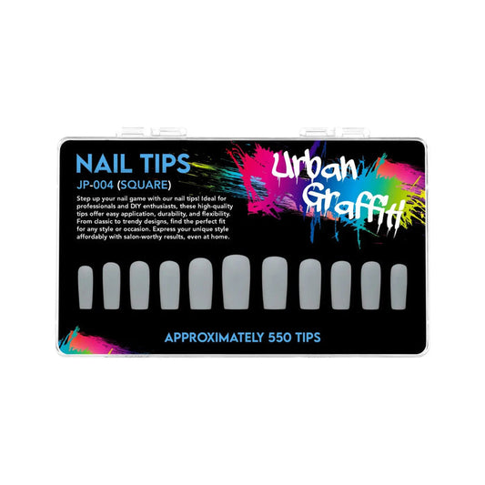 Urban Graffiti JP-005 Square Nail Tips - Natural - 550   Naio Nails