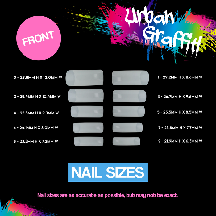 Urban Graffiti JP-005 Square Nail Tips - Natural - 550   Naio Nails