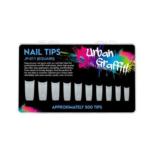 Urban Graffiti JP-011 Square Nail Tip - Natural - 500   Naio Nails