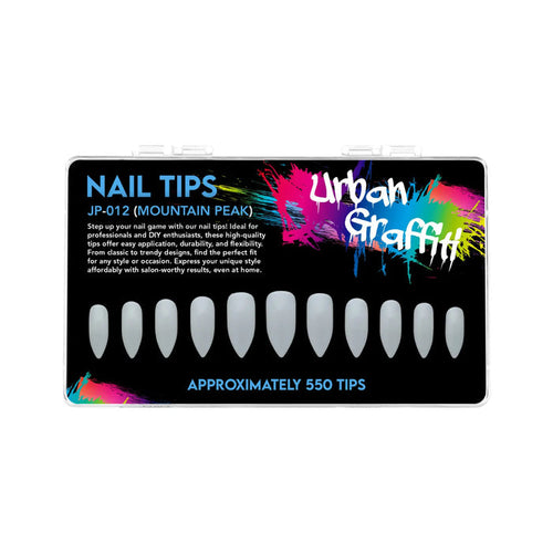 Urban Graffiti JP-012 Moutain Peak Nail Tips - Natural - 550   Naio Nails
