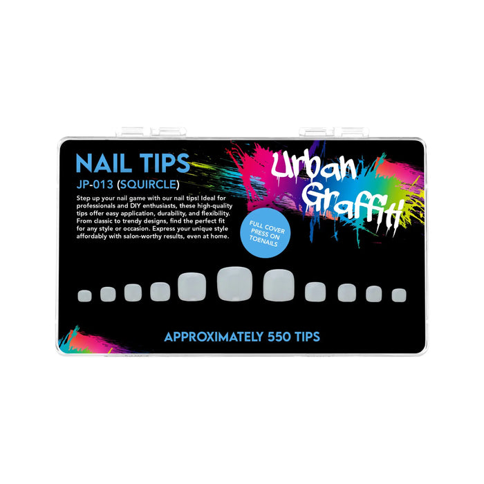 Urban Graffiti JP-013 Square Nail Tips - Natural - 550   Naio Nails