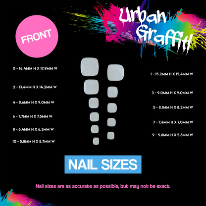 Urban Graffiti JP-013 Square Nail Tips - Natural - 550   Naio Nails
