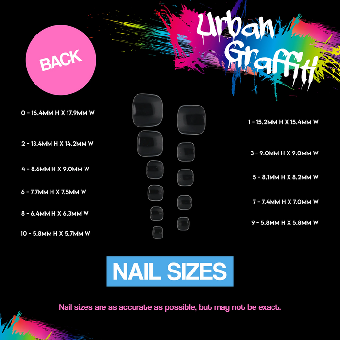 Urban Graffiti JP-013 Squircle Toe Nail Tips - Transparent - 550   Naio Nails