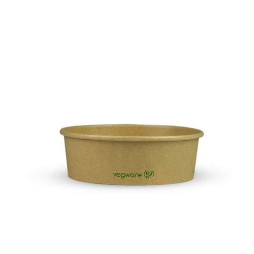 Vegware 16oz/500ml round kraft food container, 150-Series | 150-Series | 300/cs