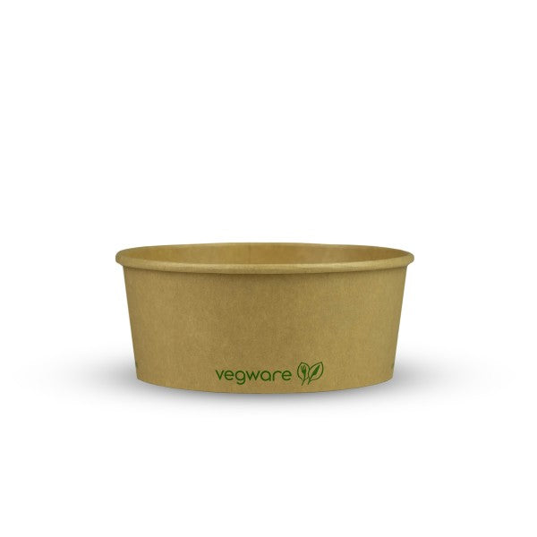 Vegware 24oz/750ml round kraft food container, 150-Series | 150-Series | 300/cs