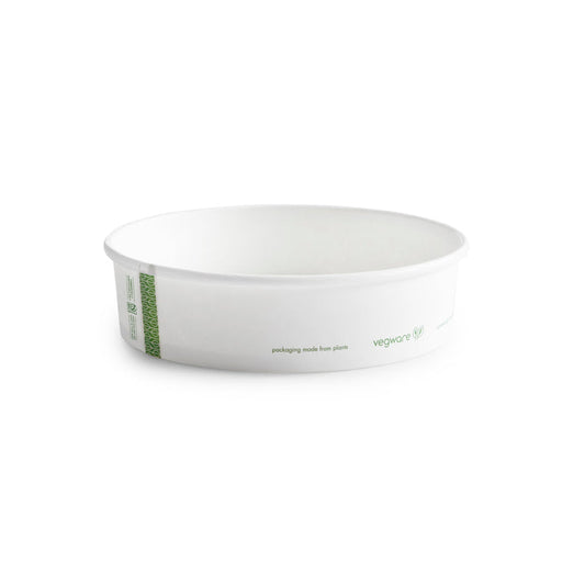 Vegware 26oz PLA-lined paper food bowl, 185-Series | 185V-Series | 300/cs