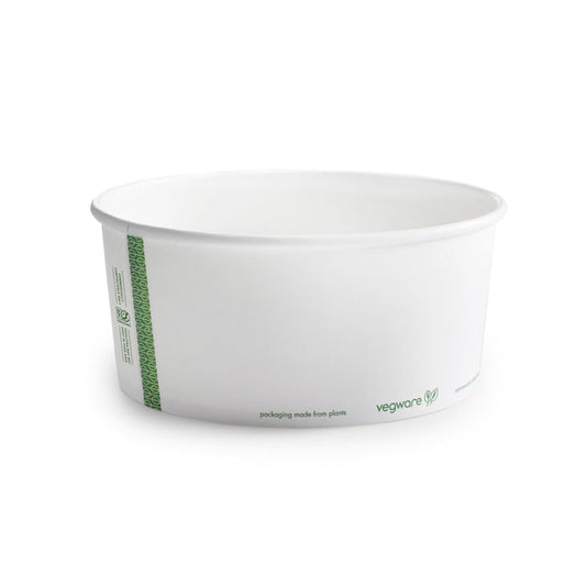 Vegware 48oz PLA-lined paper food bowl, 185-Series | 185V-Series | 300/cs