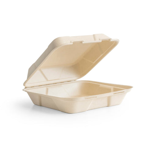 Vegware Nourish 10in Clamshell, Natural Molded Fiber | 200/cs