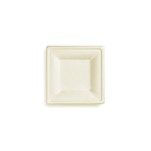 Vegware Nourish 6in Square Plate, Natural Molded Fiber | 500/cs