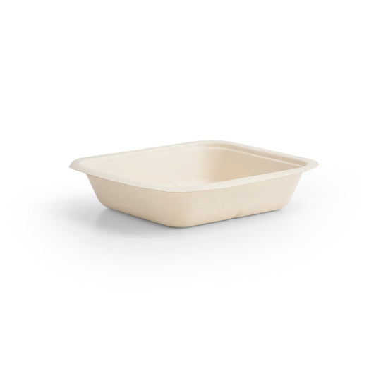 Vegware Nourish Gourmet 22oz Square (V4), Natural Molded Fiber | F4-Series | 600/cs