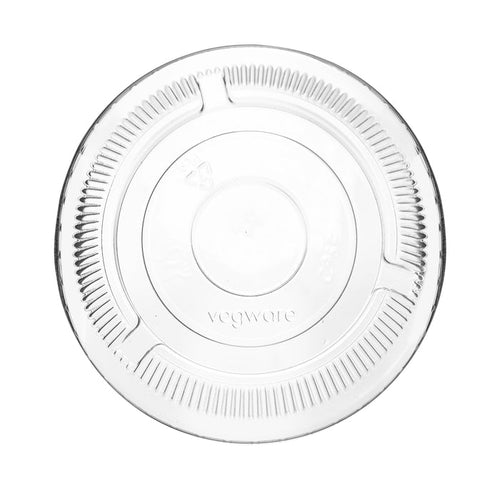 Vegware PLA flat lid, no hole | 96V-Series | 1000/cs