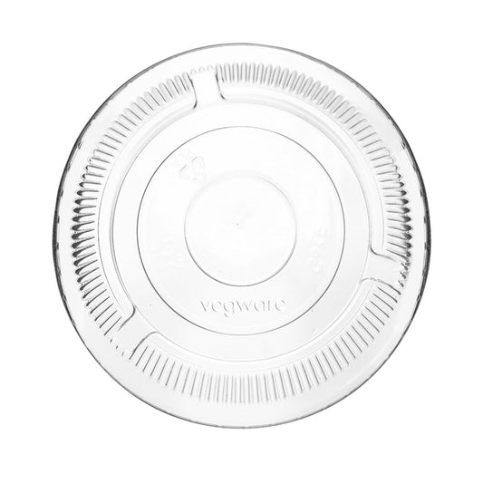 Vegware PLA flat lid, no hole | 96V-Series | 1000/cs