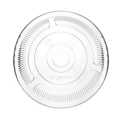 Vegware PLA flat lid straw-slot | 96V-Series | 1000/cs