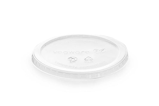 Vegware PLA round deli lid (fits 8-32oz containers) | 632-Series | 500/cs