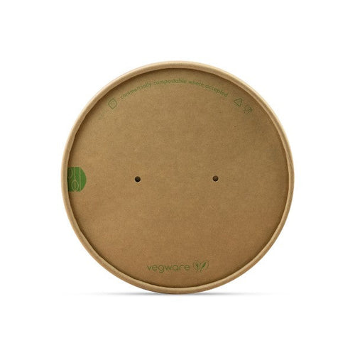 Vegware Round kraft paper lid, 150-Series | 150-Series | 300/cs