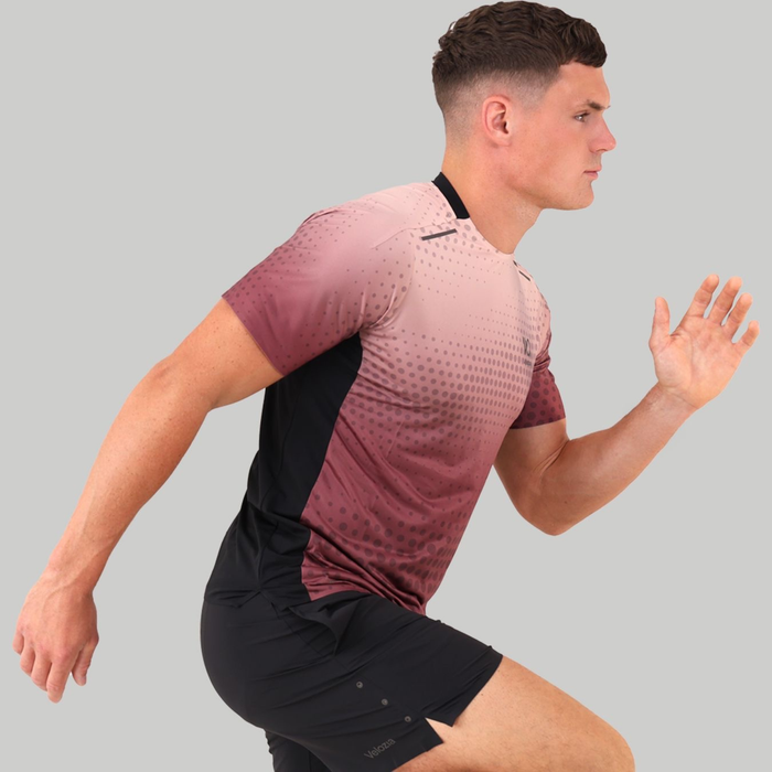 Velozia Performance T-Shirt / Shorts Set - Terracotta/Black