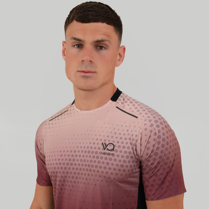 Velozia Performance T-Shirt / Shorts Set - Terracotta/Black