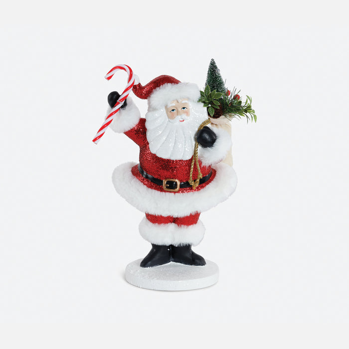 Velvet Santa Paper Pulp Figure