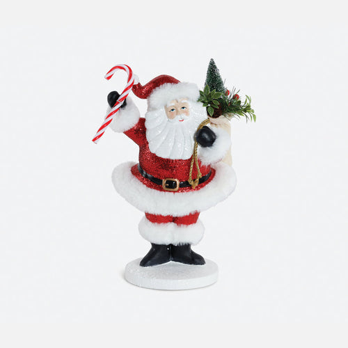 Velvet Santa Paper Pulp Figure