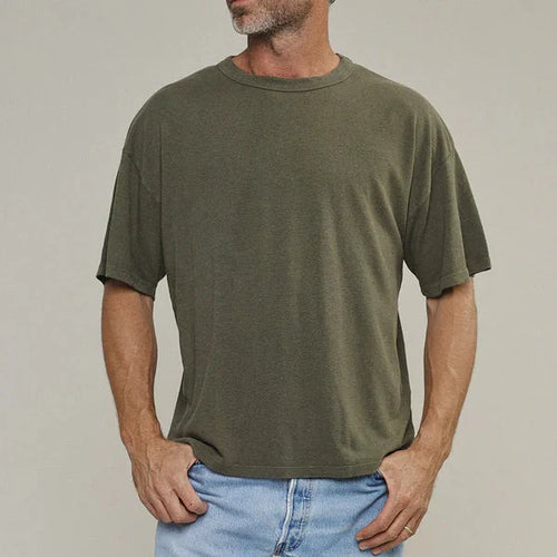 Vernon Oversized Tee in Olive Green