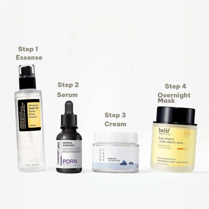 VGLE Beauty Bundle - Glow Routine 4 - Step Set – Skin Care | Korean Skincare Canada - VGLE Beauty