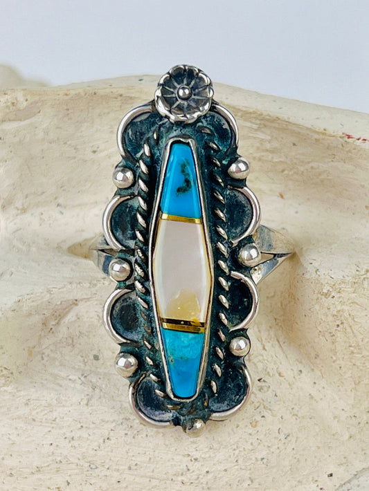 Vintage Navajo Turquoise Sterling Ring