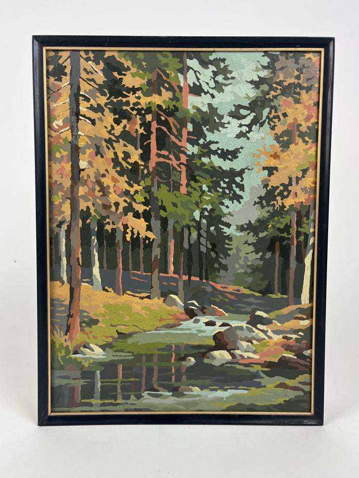 Vintage Paint by Numbers - Fall Foliage & Stream
