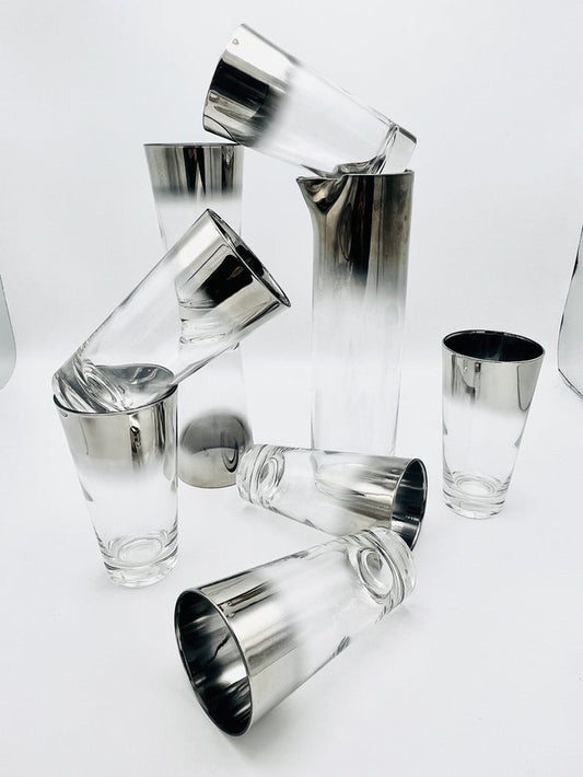 Vintage Silver Fade Cocktail Set
