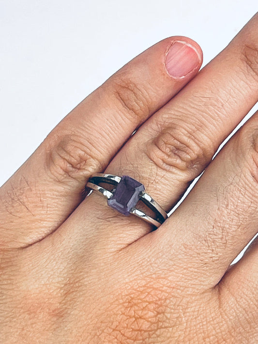 Vintage Sterling Amethyst Ring