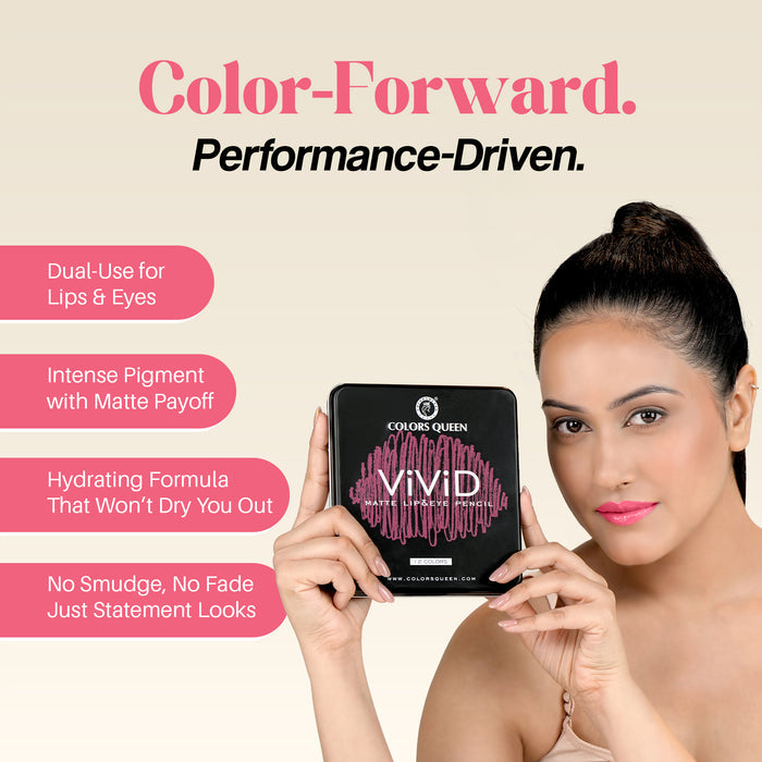 Colors Queen Vivid Matte Lip & Eye Pencil