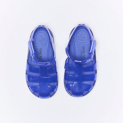 Walnut Frankie Sandals - Cobalt Blue