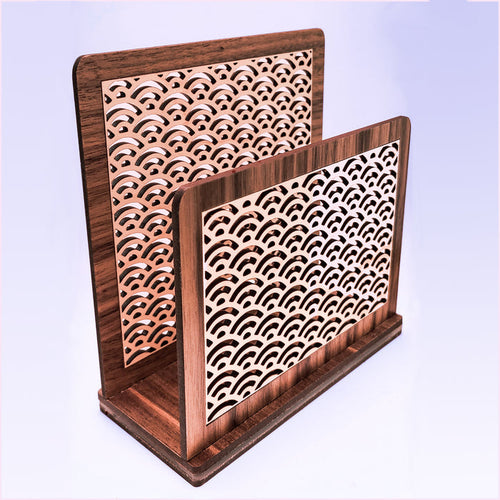 Wave-Patterned Vertical Napkin Holder