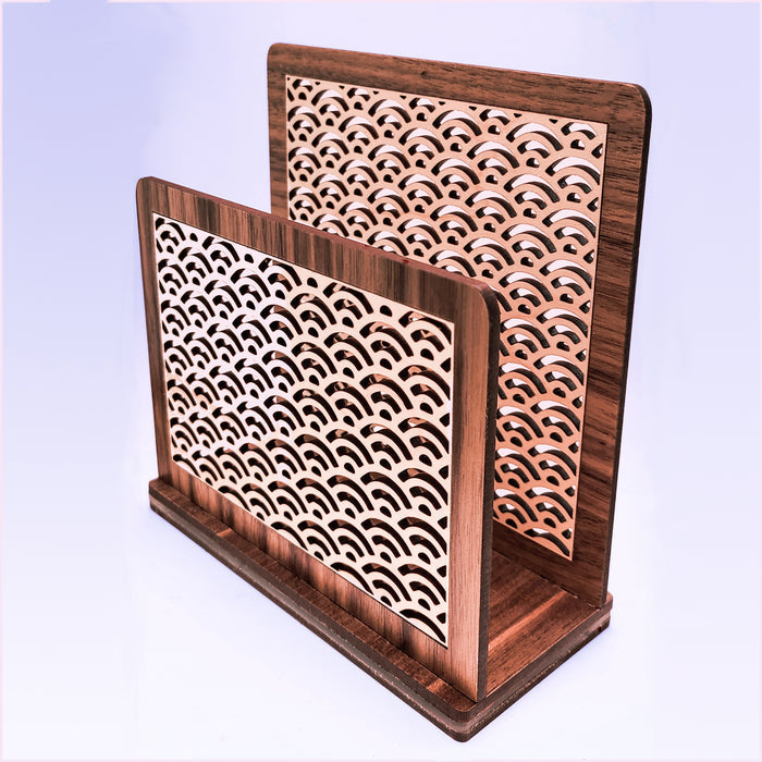 Wave-Patterned Vertical Napkin Holder