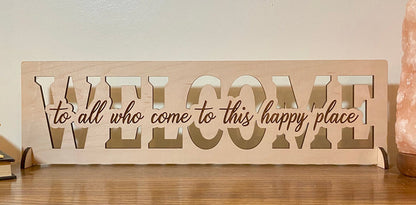Welcome wood sign home decor, home wooden sign, welcome wooden sign, welcome home wood sign
