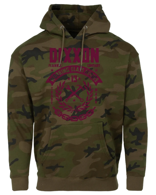 Weld Hood - Green Camo/Maroon