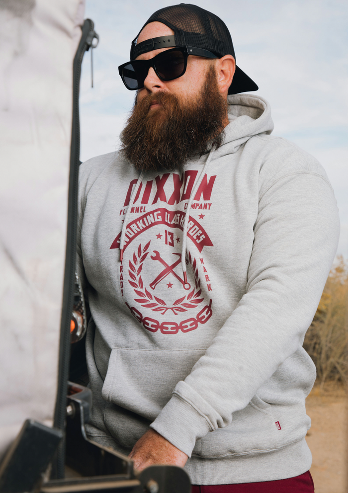 Weld Maroon/Grey Hood