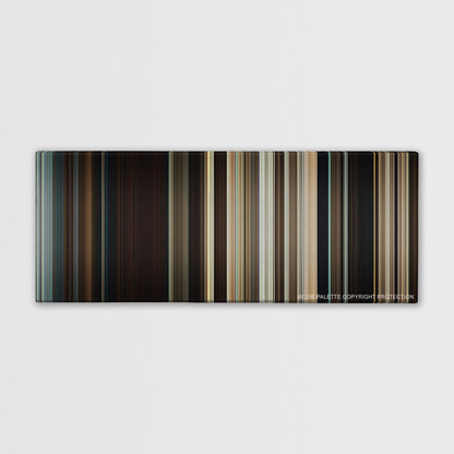 Where the Wild Things Are color palette canvas print: thousands of thin vertical stripes of color