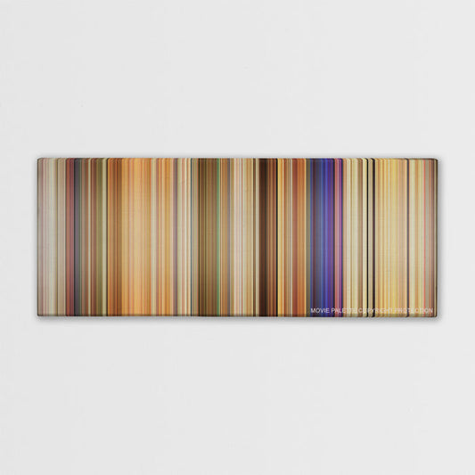 White Chicks color palette canvas print: thousands of thin vertical stripes of color