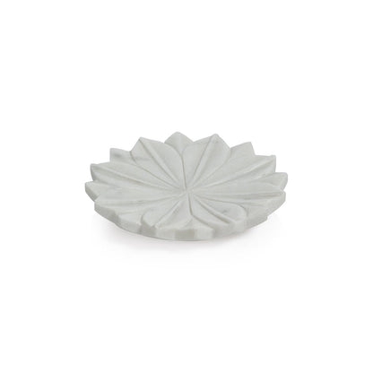 White Lotus Marble Dish, Set of 2 - Soap Dish by Carlyle Avenue
