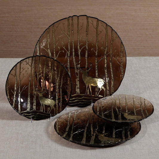 Wilderness Tableware Collection - Taupe & Gold - Plates by Carlyle Avenue