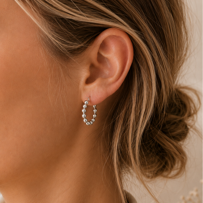 WOLFF JEWELRY - Big Boble Hoops - Sølv