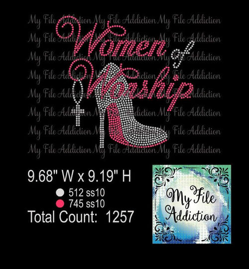 Women of Worship Rhinestone Digital Download File - My File Addiction