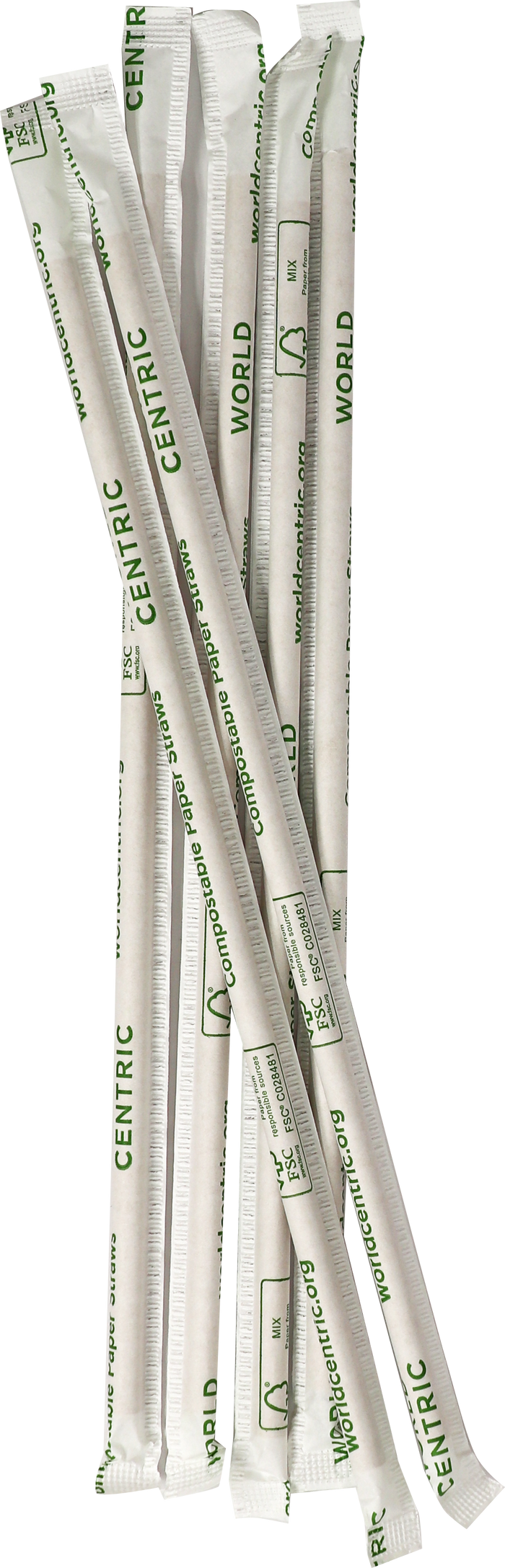 World Centric 10" FSC® Kraft Paper Straw - Wrapped | 4000/cs