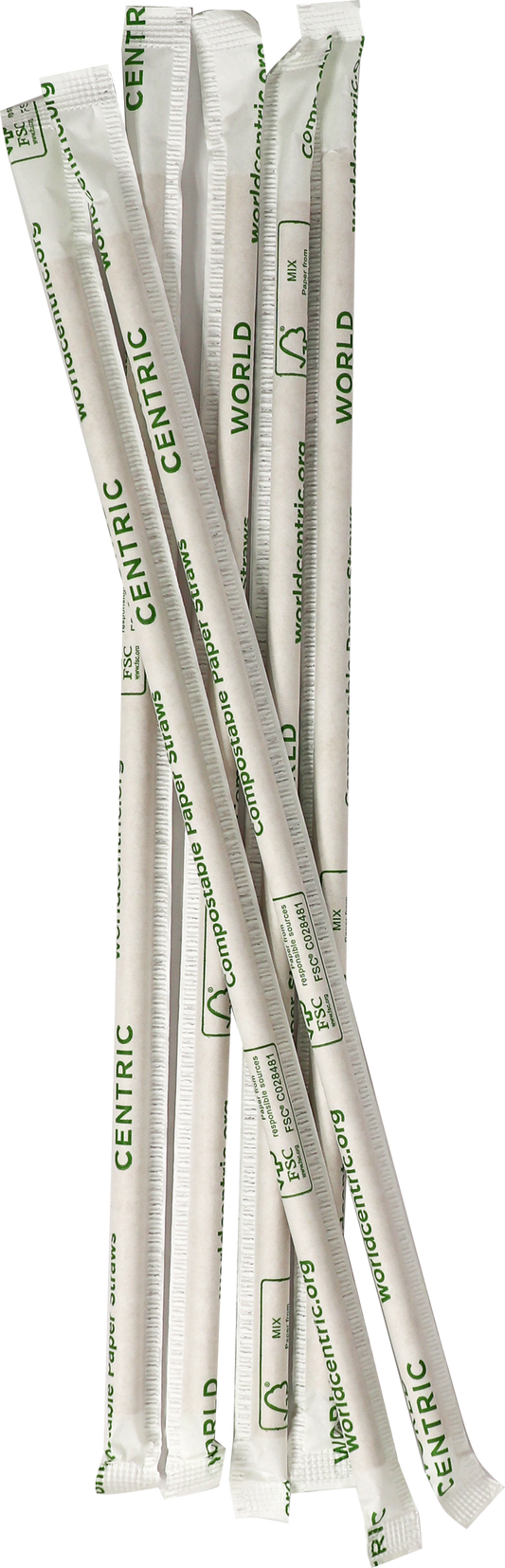 World Centric 10" FSC® Kraft Paper Straw - Wrapped | 4000/cs