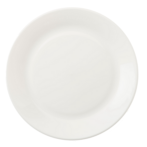 World Centric 10” Plate, White, 2 mm | 50/cs