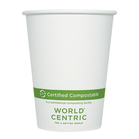 World Centric 12 oz FSC® Paper Hot Cup, White   | 89-Series | 1000/cs