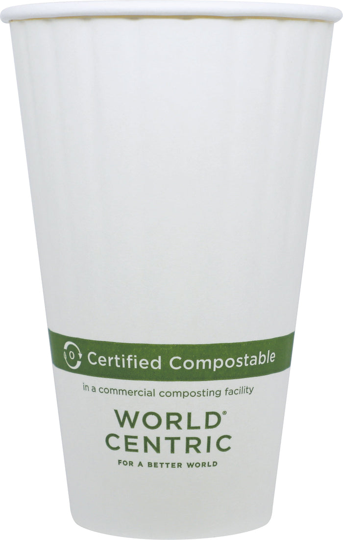 World Centric 16 oz FSC® Paper Hot Cup, White   | 89-Series | 1000/cs