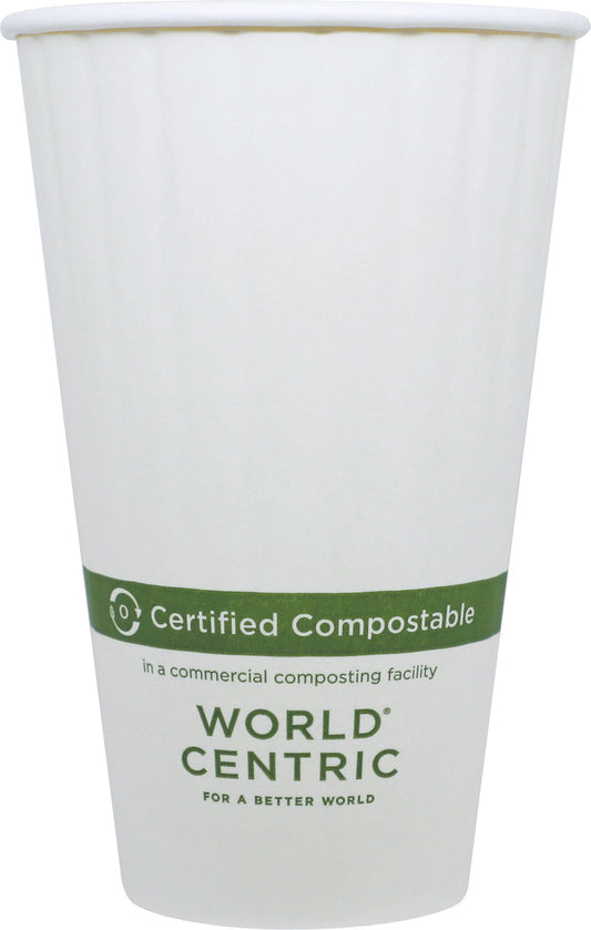 World Centric 16 oz FSC® Paper Hot Cup, White   | 89-Series | 1000/cs